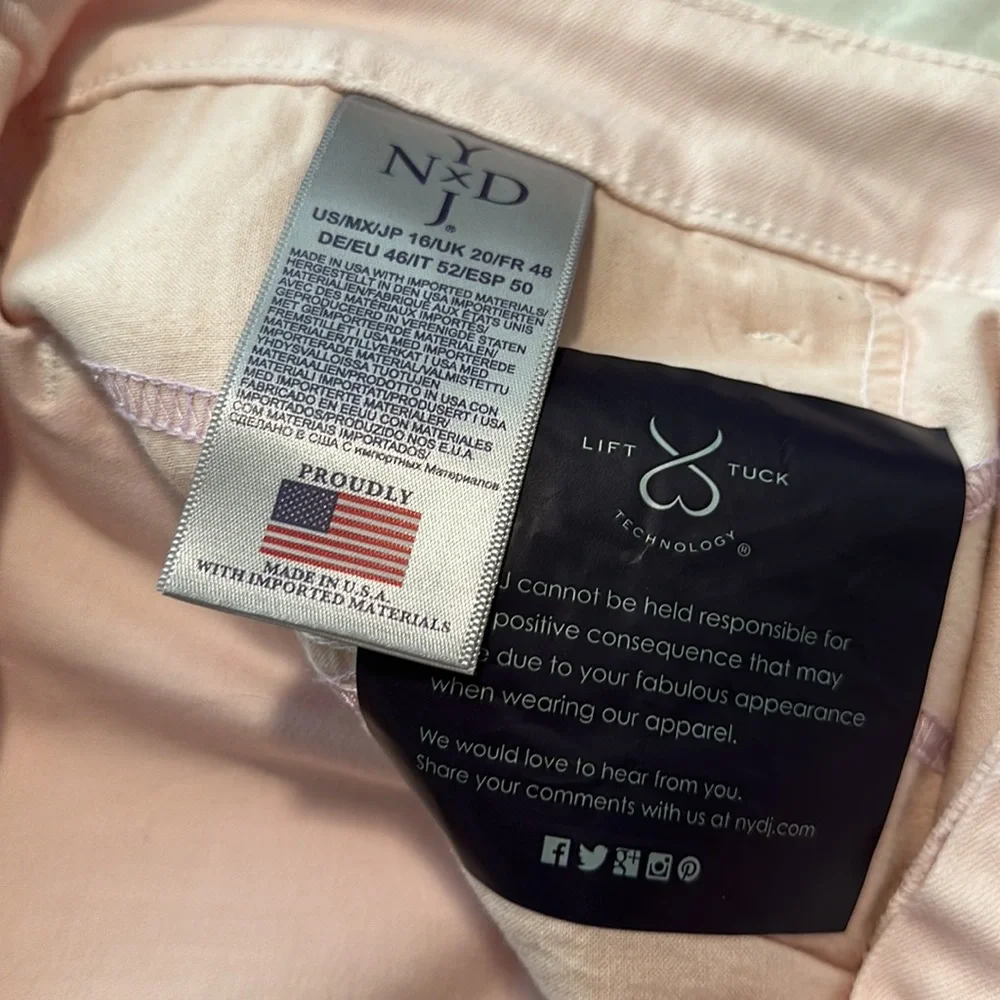 NYDJ Pink Ankle Jeans - Size 16 - NWT - Picture 8 of 8